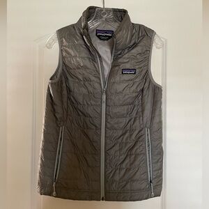 Patagonia nano puff vest in gray - size small